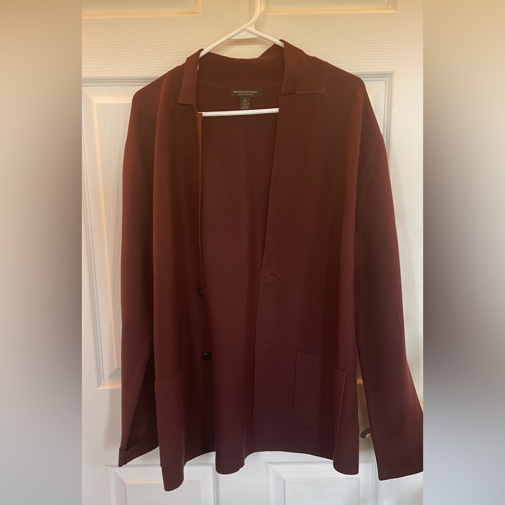 Banana Republic Burgundy Supima Cotton Blend Sweater size large